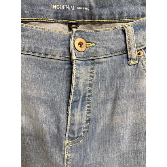 INC International Concepts Ankle Jeans Size 16W Stretch Distress Leopard EUC - Picture 4 of 10